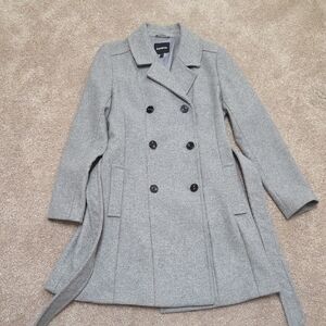 Gray Double-Breasted Coat